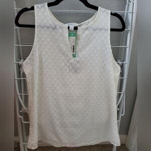 Stitch Fix "Market & Spruce" NWT White Sleeveless Tank Top Size M
